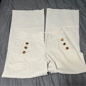 london jean chino stretch marissa fit Cream Corduroy Women's Size 4 long